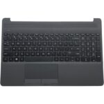 Palmrest (C Cover) sa tastaturom za laptop HP 250 255 256 G8 15S-DU 15-DW tamno sivi/crni