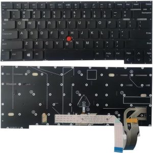 Tastatura za laptop Lenovo ThinkPad T14s Gen 2, X1 Extreme Gen4 veliki enter, backlight i gumb